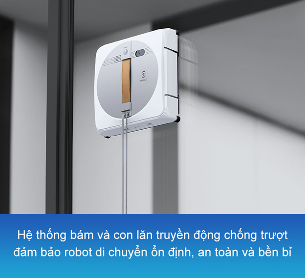 hệ thống di chuyển robot lau kính ecovacs