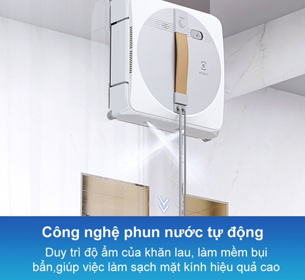 Phun nước tự động robot lau kính